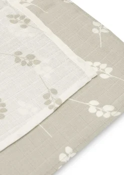 2er-Set Mulltücher 'Twig Olive Green' 115 x 115 cm