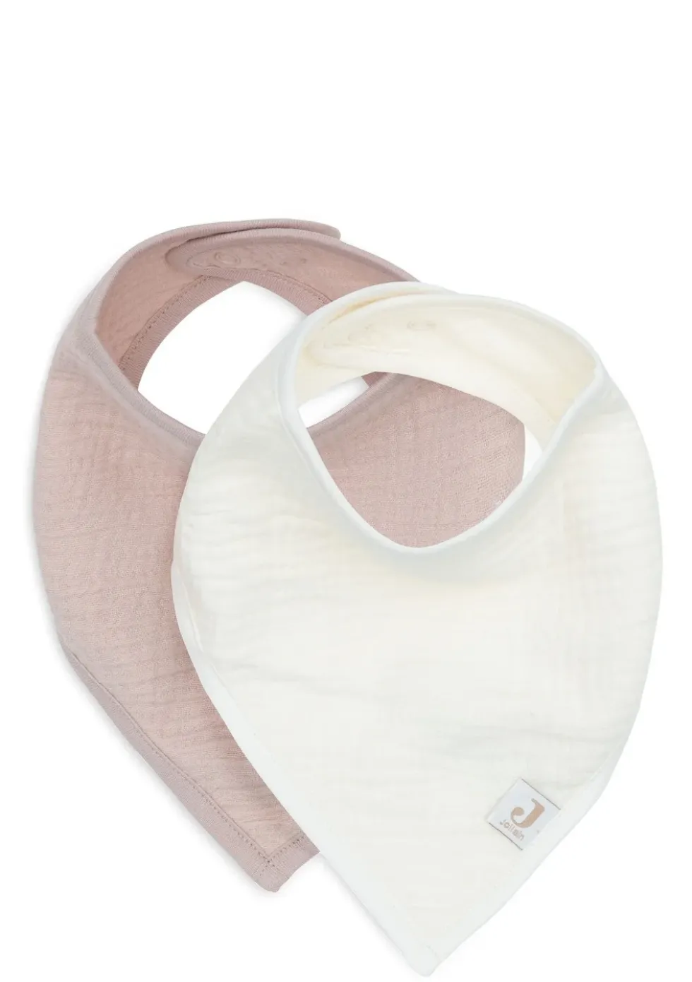 2er-Set Musselin Bandana Lätzchen Wild Rose / Oatmeal