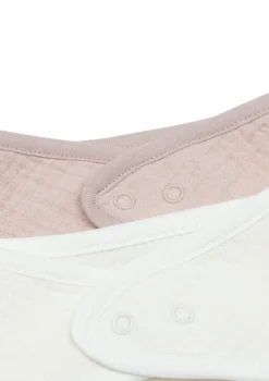 2er-Set Musselin Bandana Lätzchen Wild Rose / Oatmeal