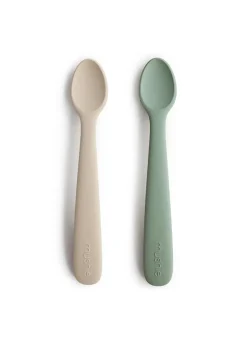 2er-Set Silikon BabylöffelCambridge Blue & Shifting Sand