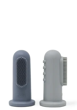 2er-Set Silikon Finger Zahnbürste Stone/Tradewinds