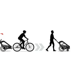 Fahrradanhänger 'ZENO Bike' Silver Pink