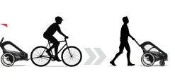 Fahrradanhänger 'ZENO Bike' Silver Pink