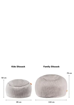 Family Sitzsack XXL Cord Creme Beige