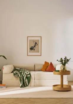 Family Sofa Cord Creme Beige