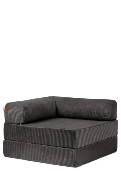 Family Sofa Cord Kiesel Grau