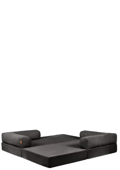 Family Sofa Cord Kiesel Grau