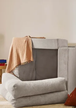 Family Sofa Cord Koala Grau