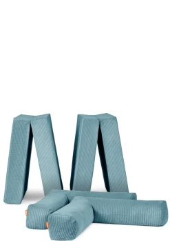 Family Sofa Cord Lagune Blau