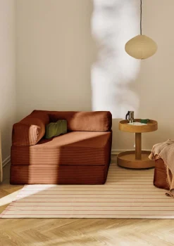 Family Sofa Cord Rost Orange