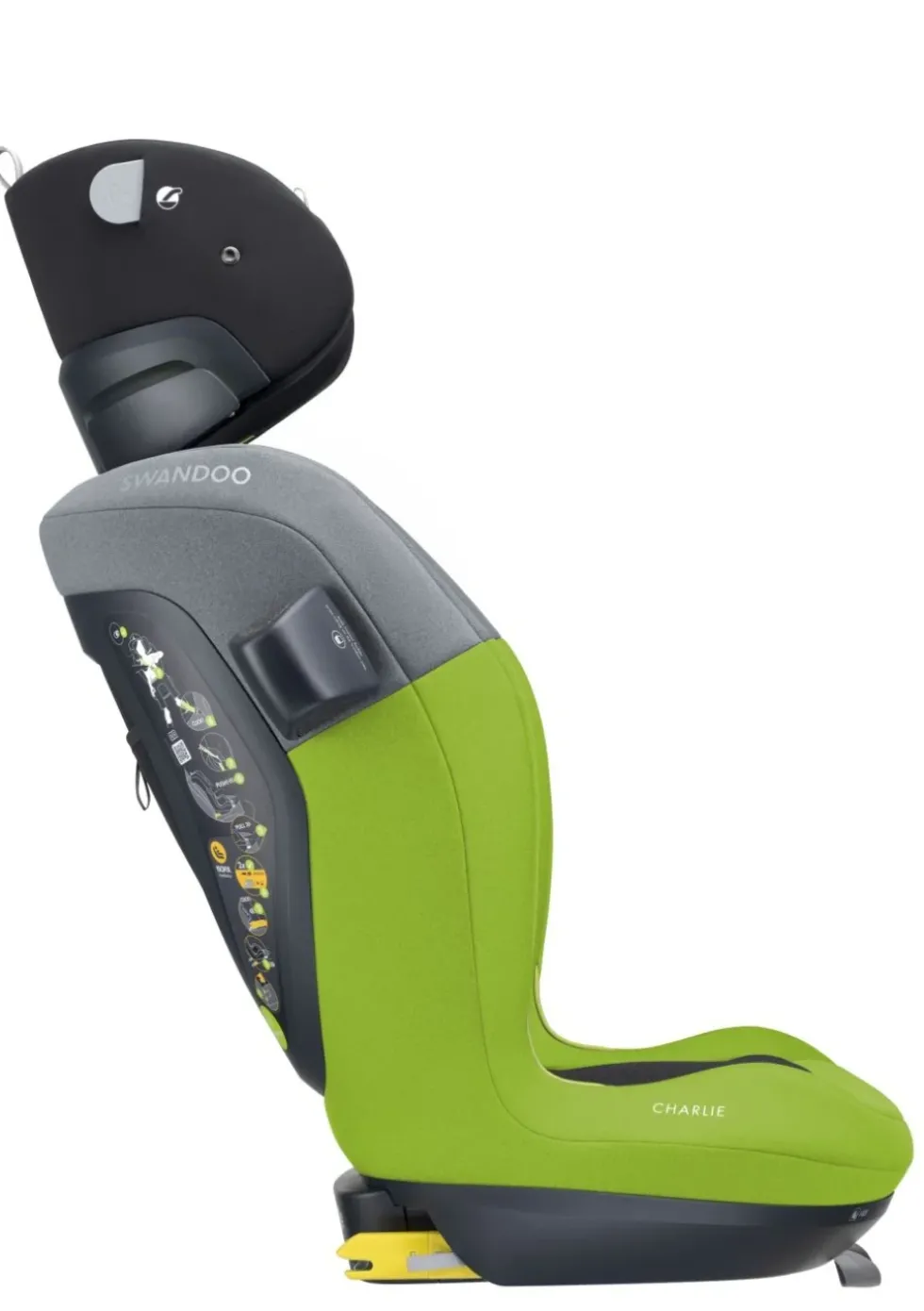 Folgesitz 'Charlie i-Size' Lime/Sesame Grey