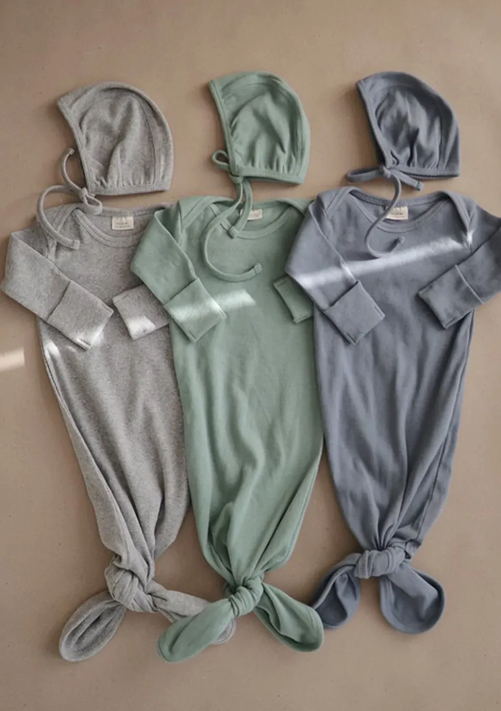 Geknotetes Babykleid Gray mélange