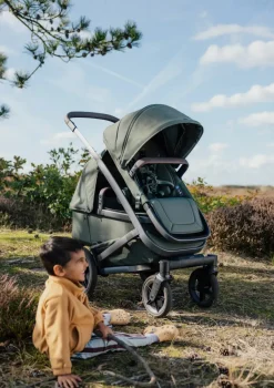 Geschwister-Kinderwagen-Set 'Geo5 Double' Forest Green