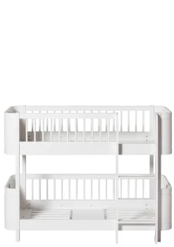 halbhohes Etagenbett 'Wood Mini+' weiß 162 x 68 cm
