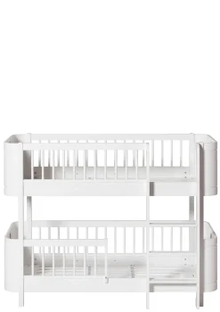 halbhohes Etagenbett 'Wood Mini+' weiß 162 x 68 cm