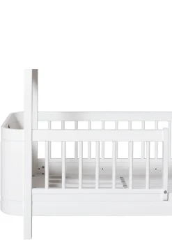 halbhohes Etagenbett 'Wood Mini+' weiß 162 x 68 cm