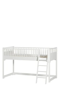halbhohes Hochbett 'Seaside Classic' weiß 200 x 90 cm
