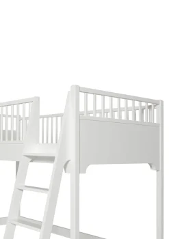 halbhohes Hochbett 'Seaside Classic' weiß 200 x 90 cm