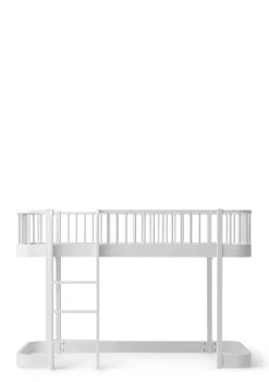 halbhohes Hochbett 'Wood Original' weiß 200 x 90 cm