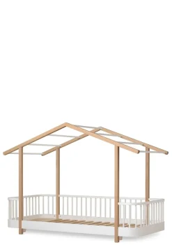 Hausbett 'Wood Original' Weiß / Eiche 200 x 90 cm