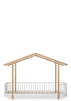 Hausbett 'Wood Original' Weiß / Eiche 200 x 90 cm