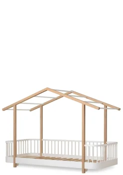 Hausbett 'Wood Original' Weiß / Eiche 200 x 90 cm
