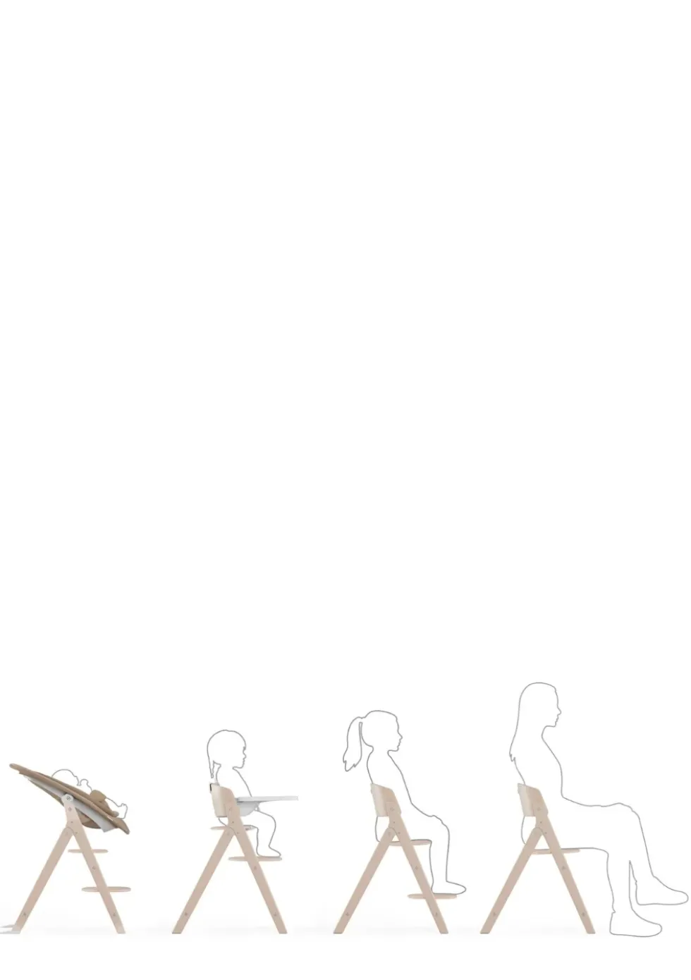 Hochstuhl 'Click & Fold' All Natural