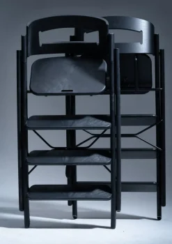 Hochstuhl 'Klapp' Recycelter Kunststoff Charcoal Black