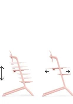 Hochstuhl 'Lemo' 3-in-1 Set Pearl Pink / Light Pink