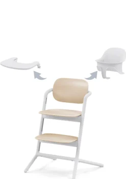 Hochstuhl 'Lemo' 3-in-1 Set Sand White / White