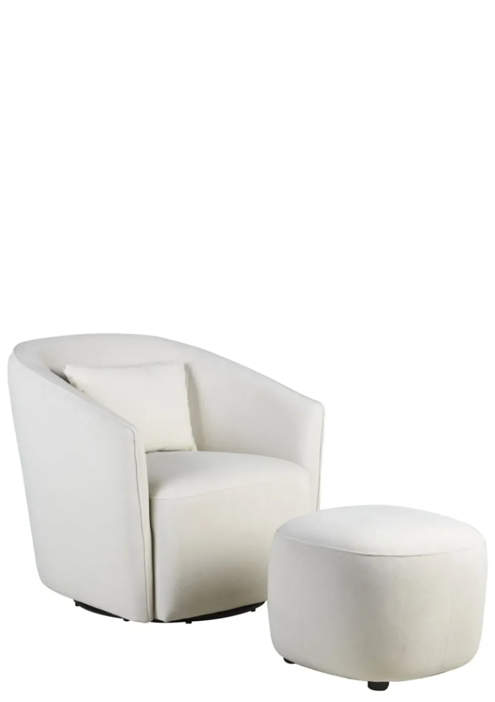 Hocker 'Gomi' Mohair Beige