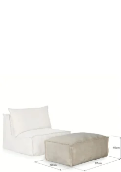 Hocker 'Linen Ottoman' Beige
