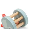 Holz Rassel 'Birdee' blau
