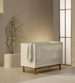 2-in-1 Babybett Bank 'Mood' Weiß 140 x 70 cm
