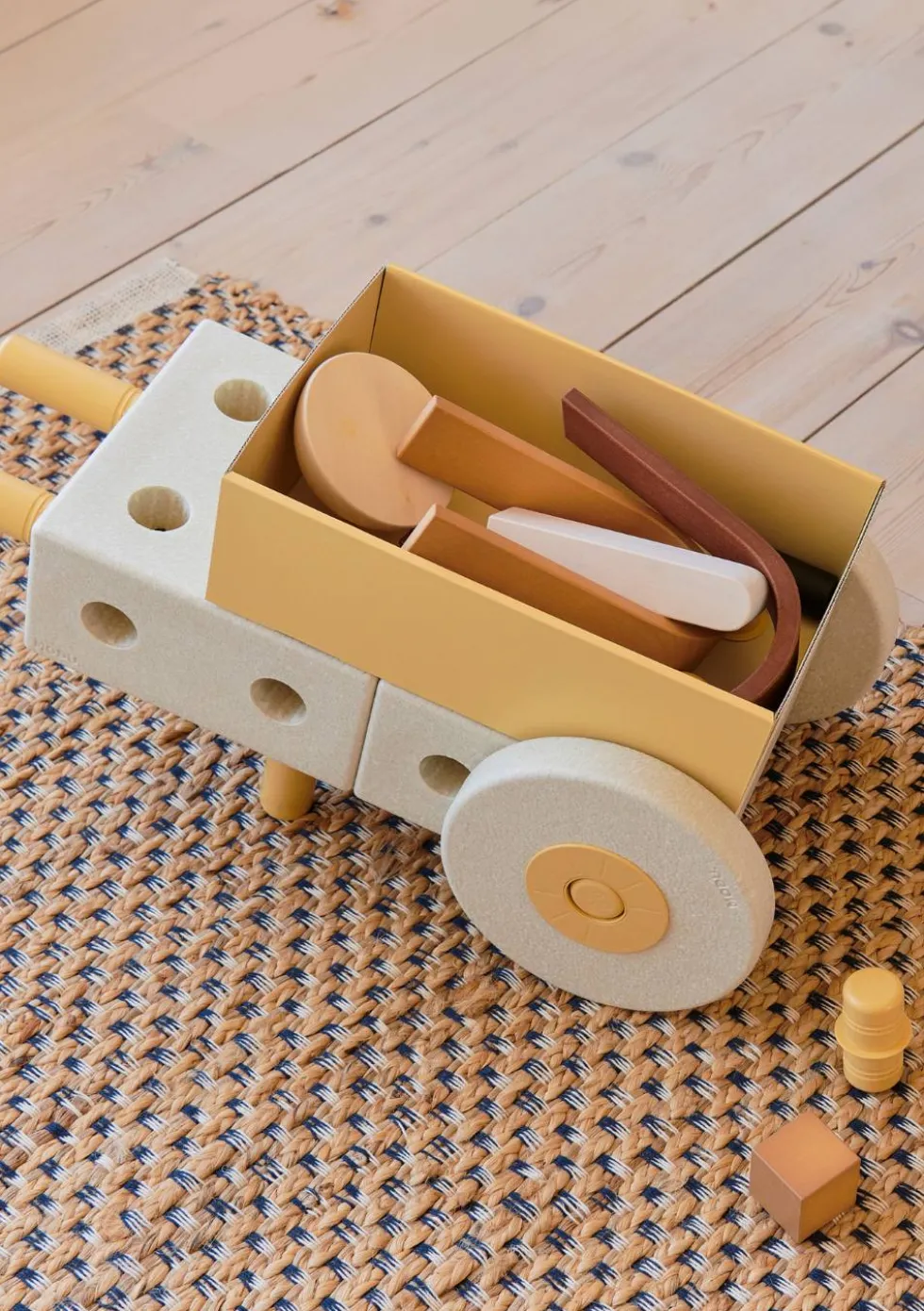 3-in-1 Lauflernwagen Sand Grey / Honey Yellow