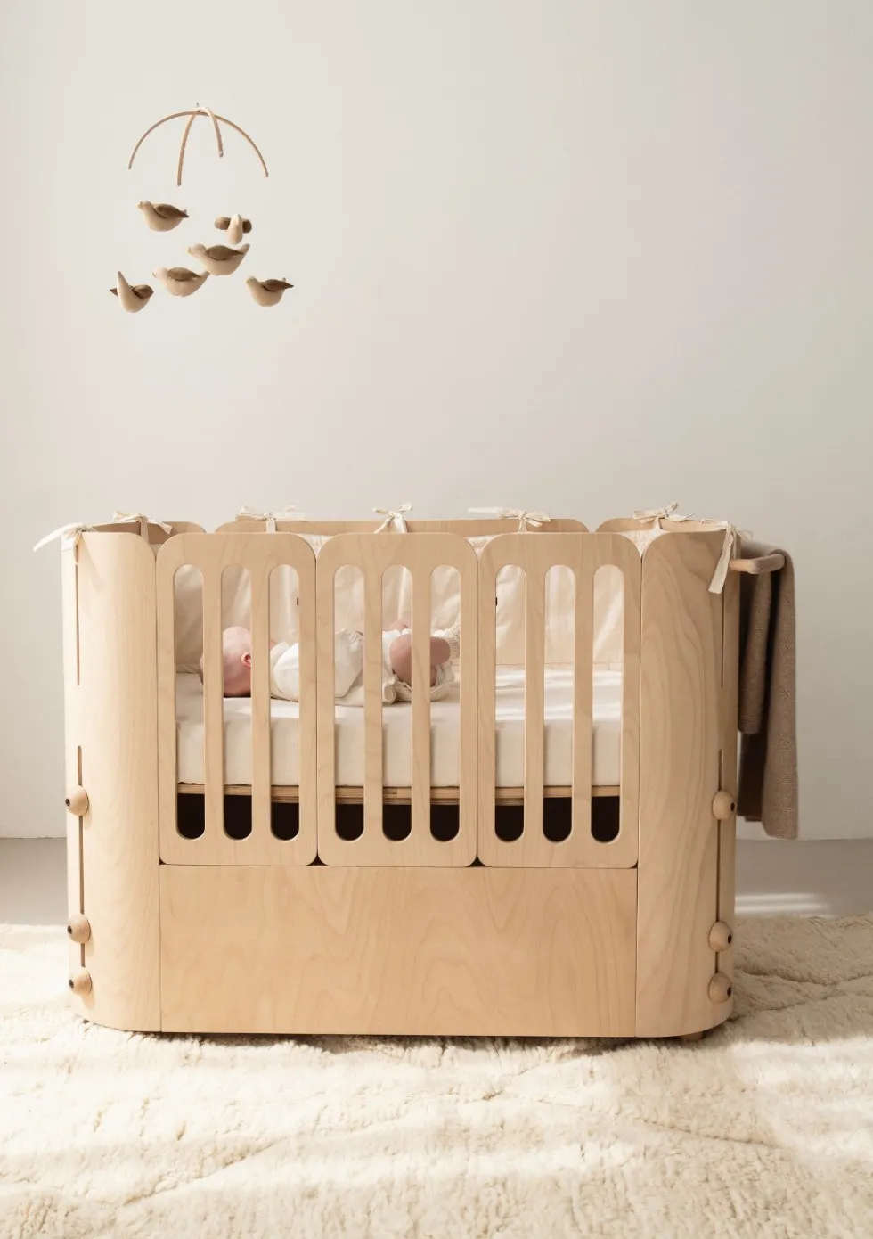 4-in-1 mitwachsendes Babybett 112-148 x 60 cm