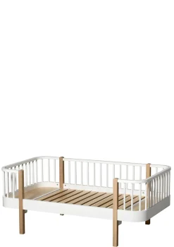 Junior Bettsofa 'Wood Original' Weiß / Eiche 160 x 90 cm
