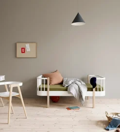 Juniorbett 'Wood Original' weiß / Eiche 160 x 90 cm