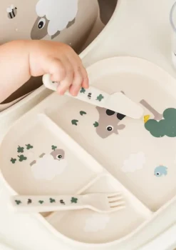 Kinderbesteck-Set 'Foodie' Tiny farm sand