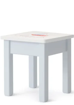 Kinderhocker hellblau handbemalt