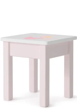 Kinderhocker rosa handbemalt