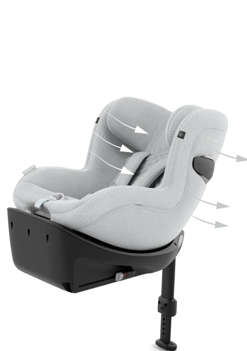 Kindersitz 'Sirona Ti i-Size PLUS' Platinum White