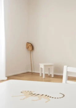 Kindertisch weiß handbemalt