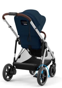 Kinderwagen 'e-Gazelle S' Silver / Ocean Blue