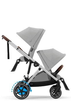 Kinderwagen 'e-Gazelle S' Silver / Stone Grey