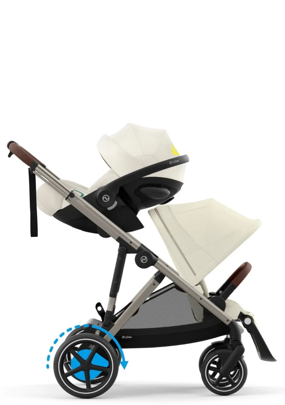 Kinderwagen 'e-Gazelle S' Taupe / Seashell Beige
