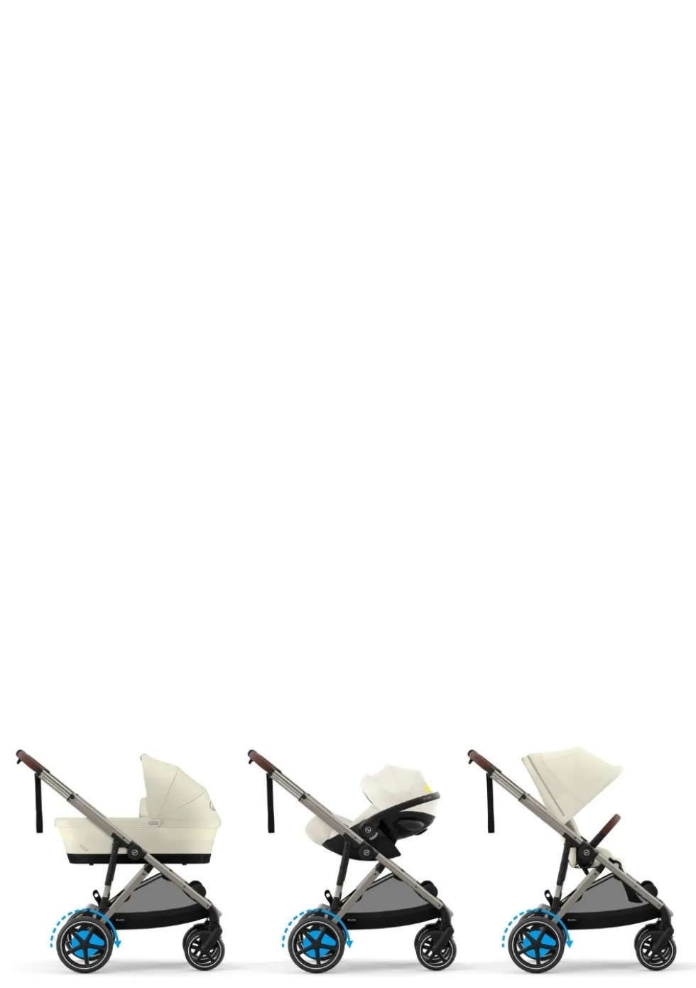 Kinderwagen 'e-Gazelle S' Taupe / Seashell Beige