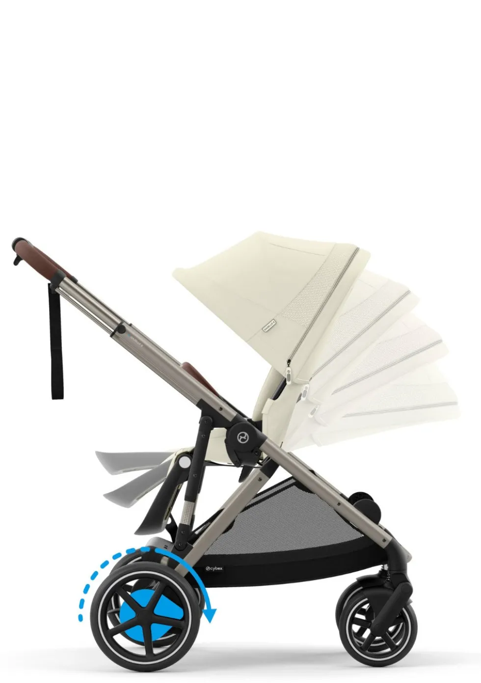 Kinderwagen 'e-Gazelle S' Taupe / Seashell Beige
