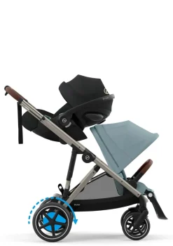 Kinderwagen 'e-Gazelle S' Taupe / Stormy Blue