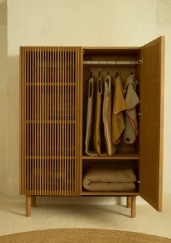 Kleiderschrank 2-türig 'Hai No Ki' Natural Ash